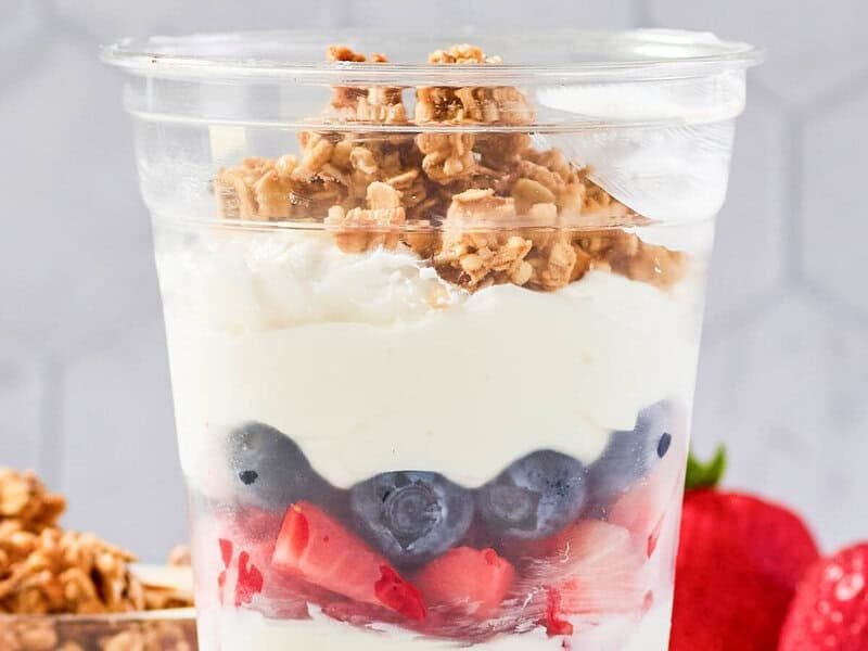 Black Coffee and Fruit Parfait (when available)