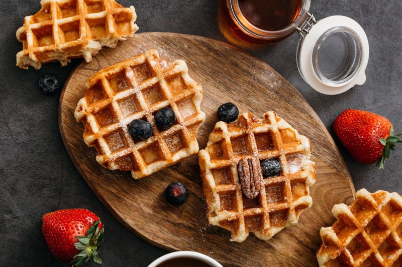 Belgian waffles (as U.S. fair food)