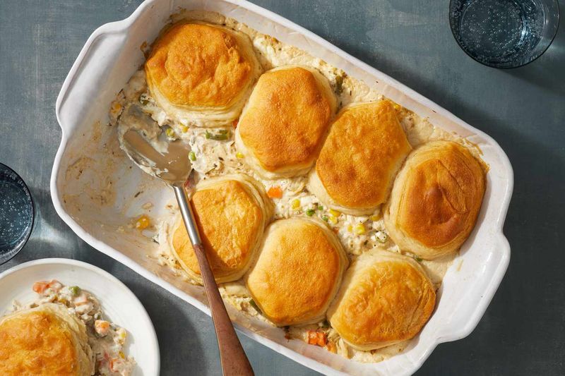 Chicken Pot Pie-Style Potato Topped Casserole