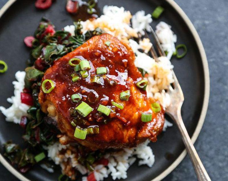 Spicy Gochujang Roasted Thighs