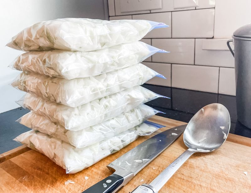 Frozen chopped onions