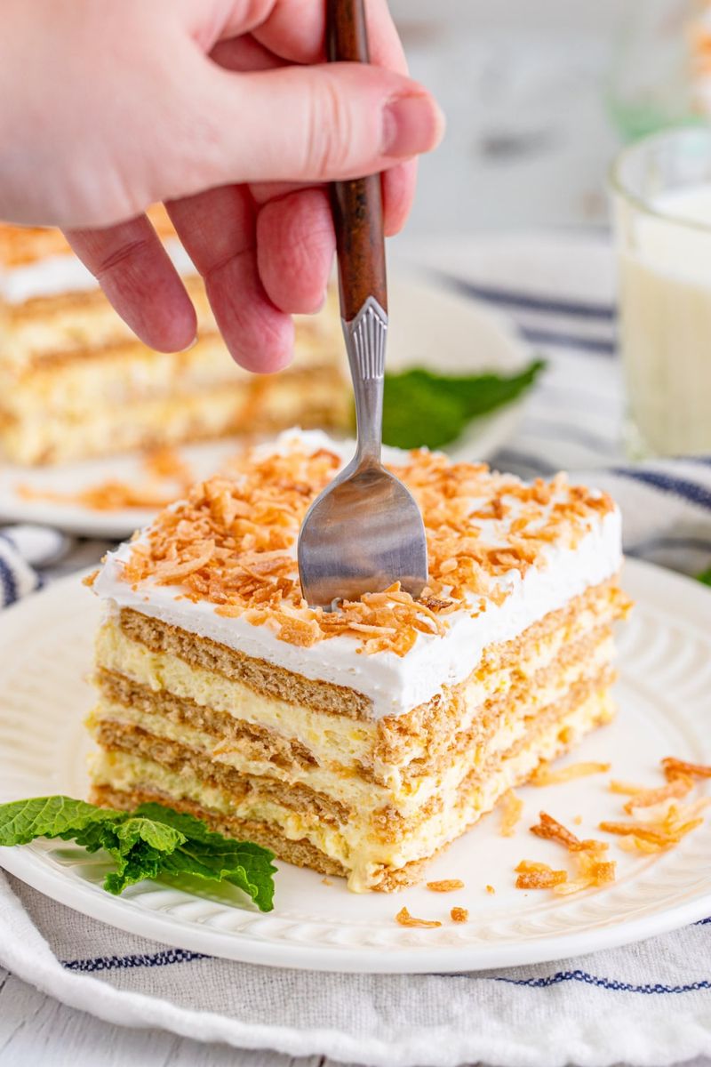 Mango Coconut Icebox Cake