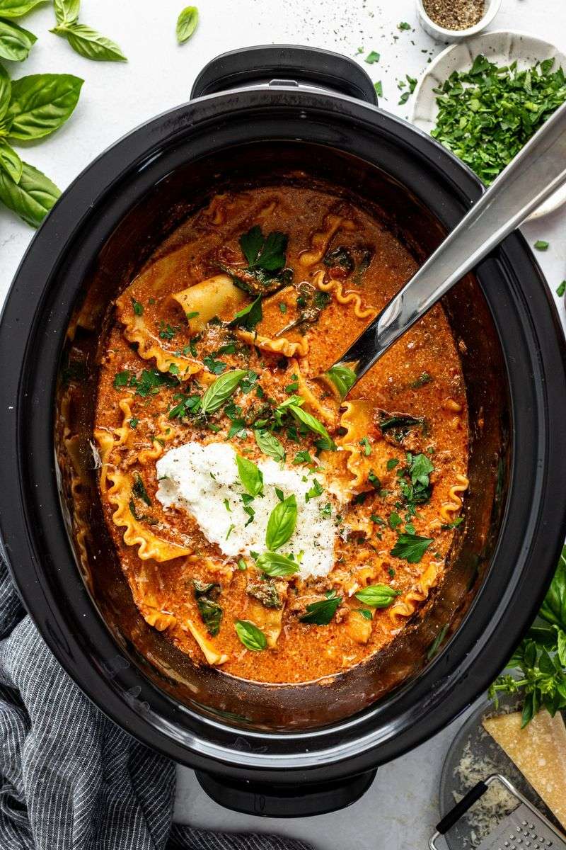 Crockpot Lasagna Soup