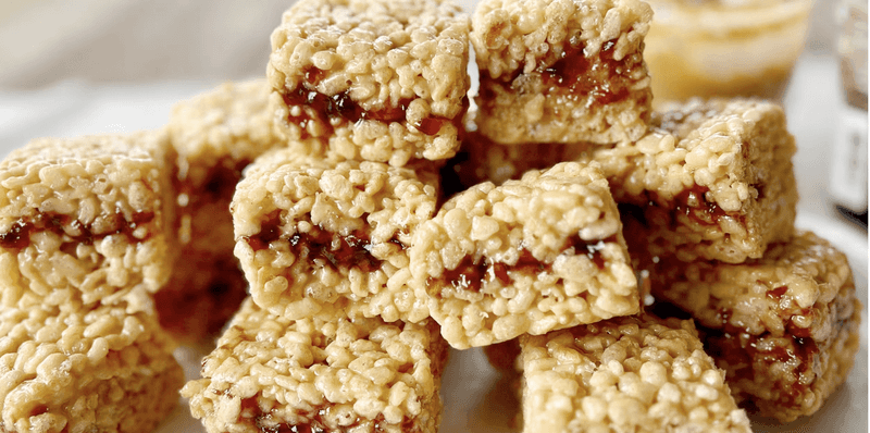 PB&J Rice Krispie Treats