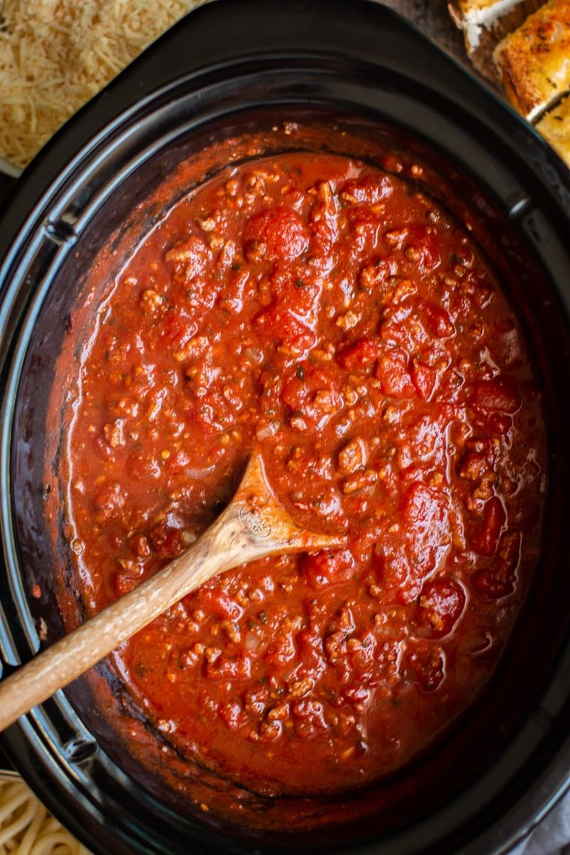 Slow-Cooker Spaghetti Sauce With Ground Beef
