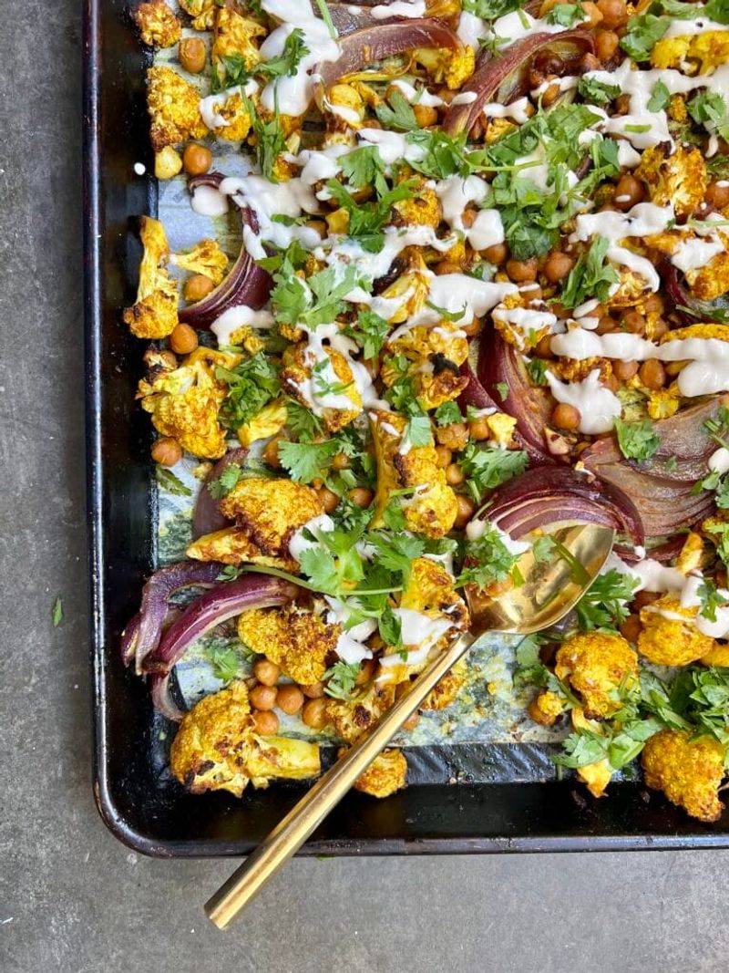 Chickpea Shawarma Sheet Pan Dinner