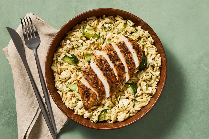 Greek-Style Chicken and Orzo