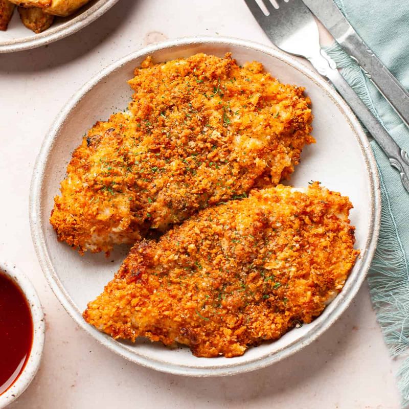 Parmesan Crusted Chicken Cutlets