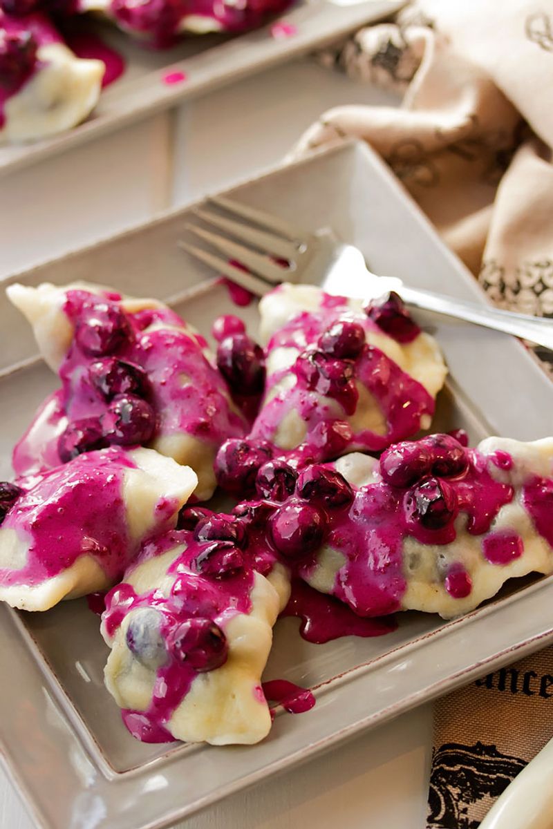 Polish Blueberry Pierogi Pie