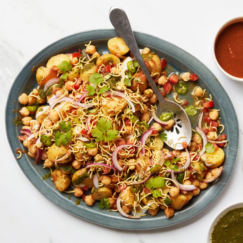 Indian Spiced Chickpea Chaat Sandwich