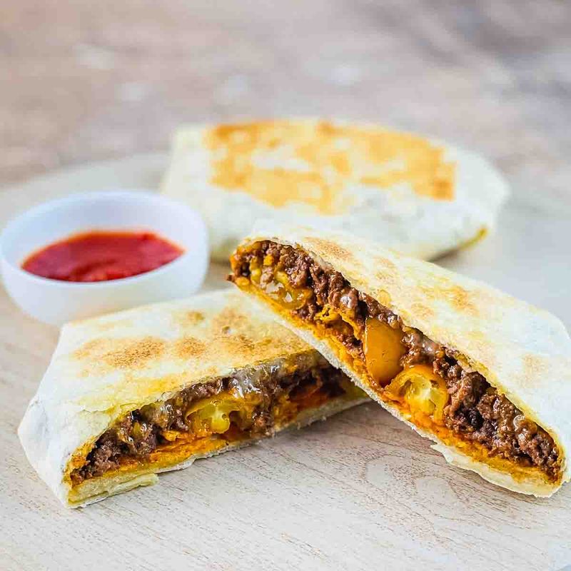 Quesadilla Wrapped Crunchy Taco (DIY Quesalupa Vibes)