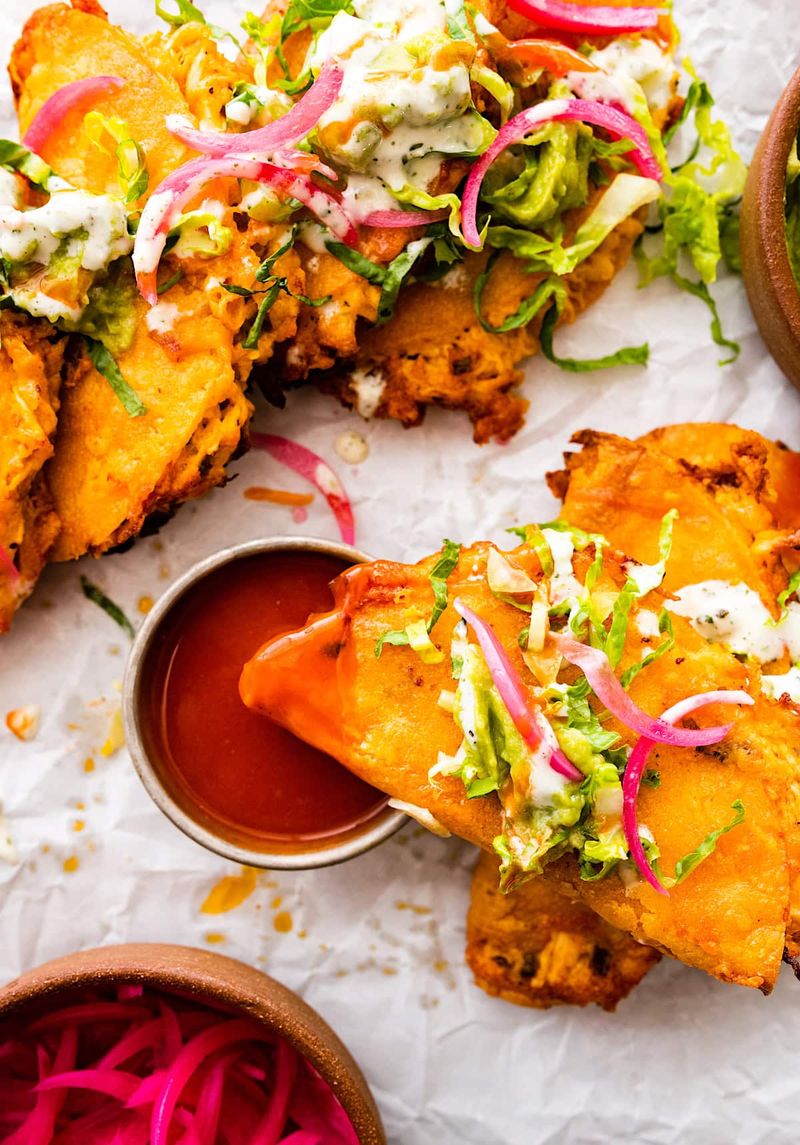 Crispy Chicken Tacos With Jalapeno Ranch