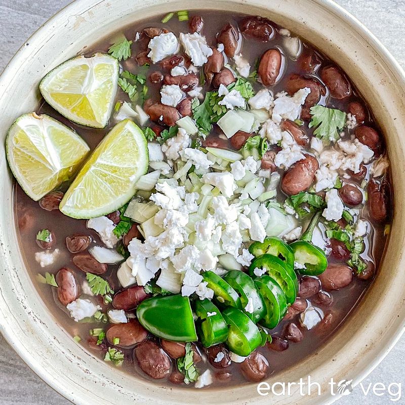Mexican street-style beans (frijoles de la olla)