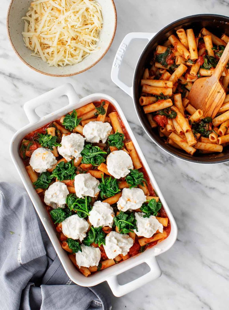 Baked Ziti with Ricotta Clouds