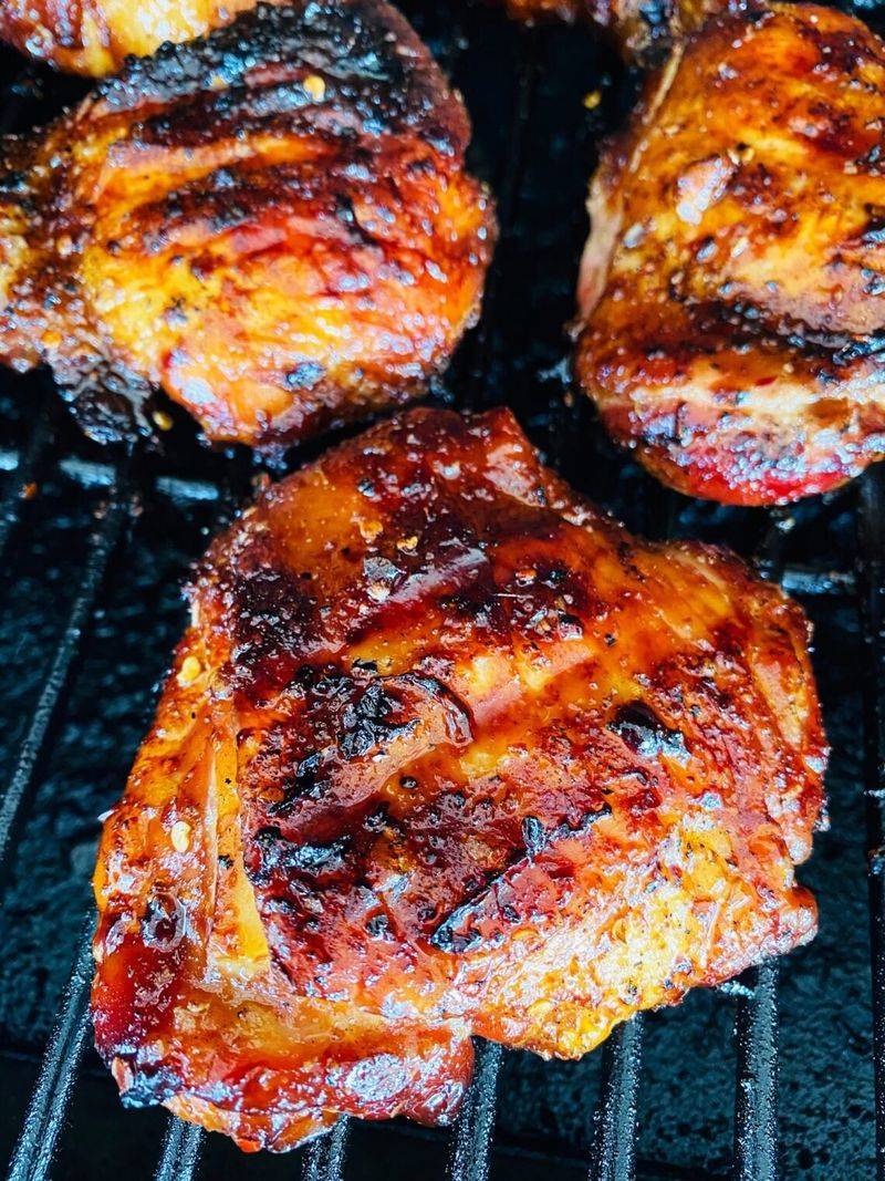 Honey Garlic Smoked Chicken Thighs
