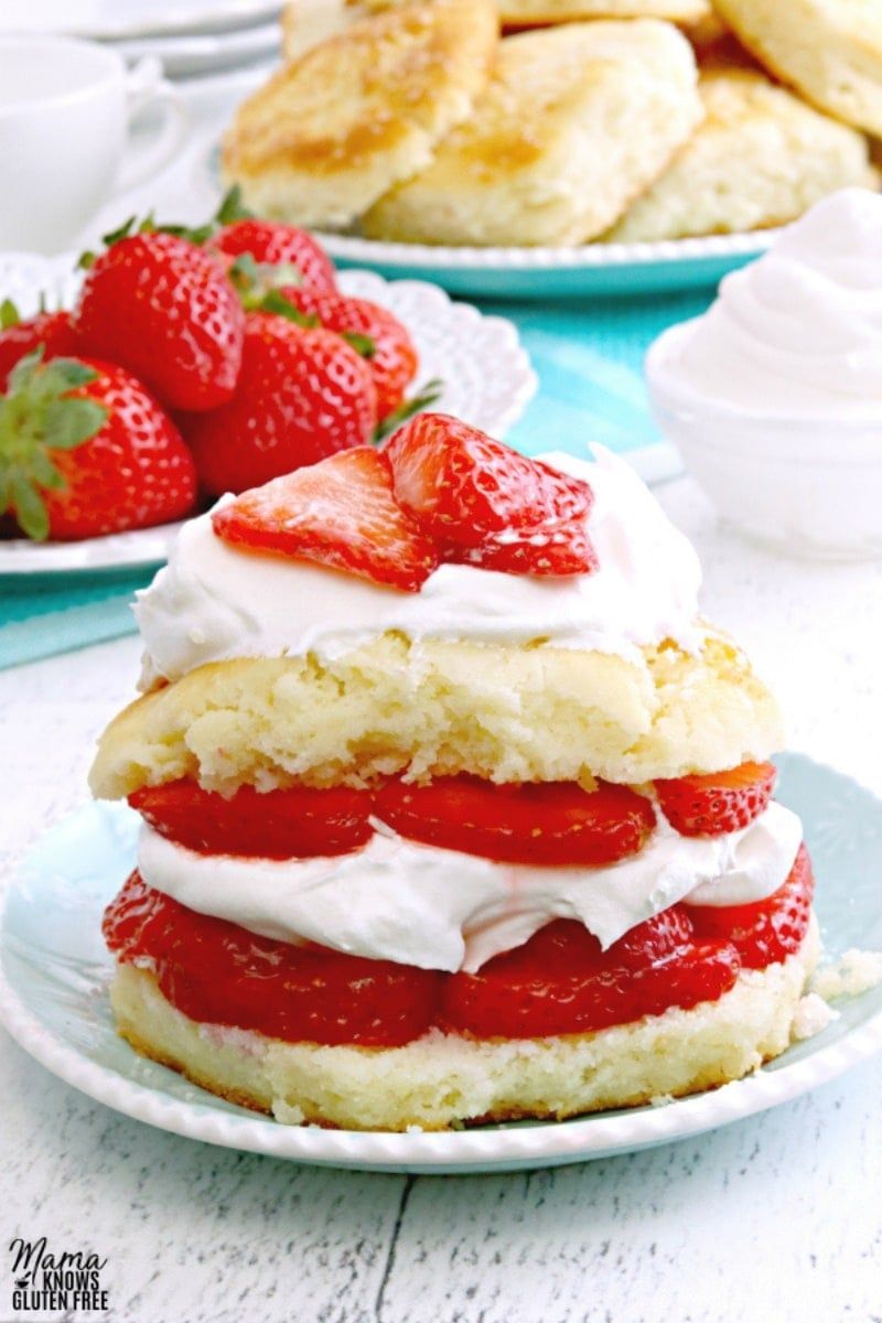 Strawberry Shortcakes on Biscuit Drops