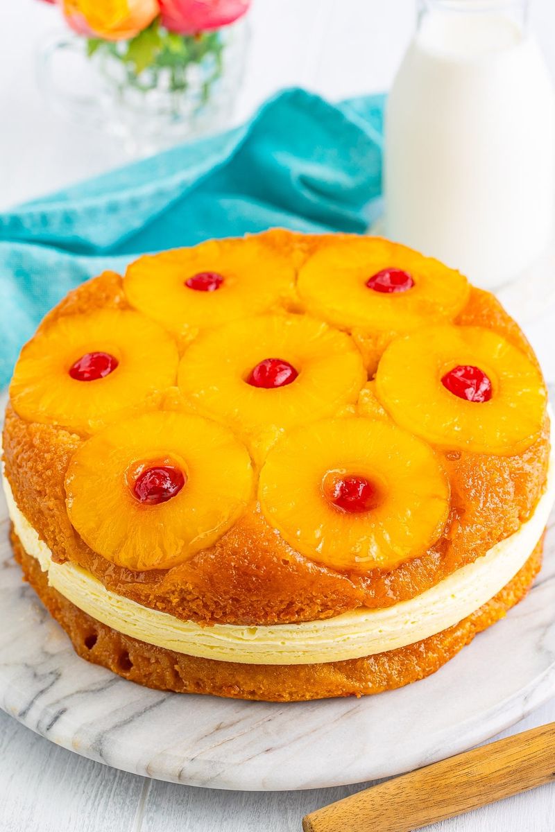 Pineapple Upside Down Cheesecake