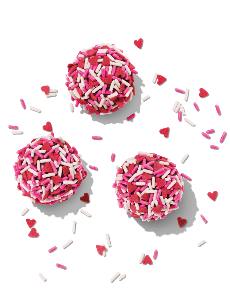 Valentine’s sprinkle donuts and Sprinkle MUNCHKINS