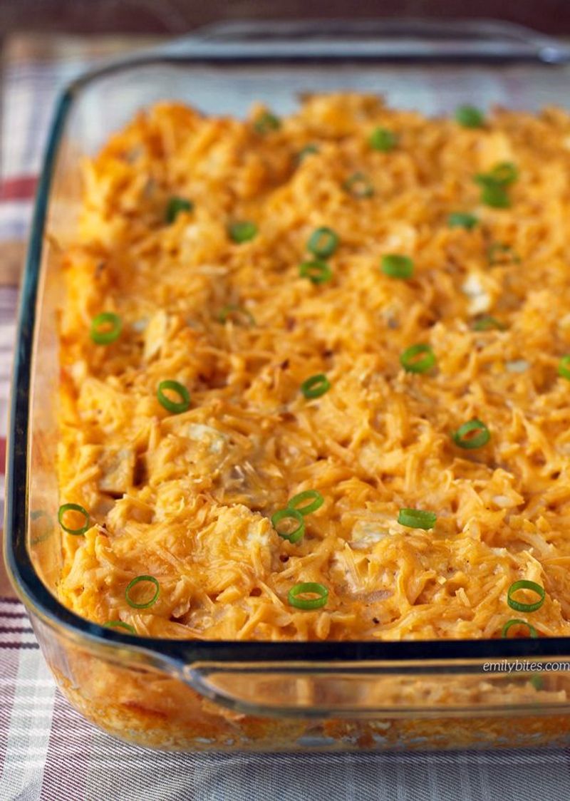 Buffalo Chicken Potato Bake