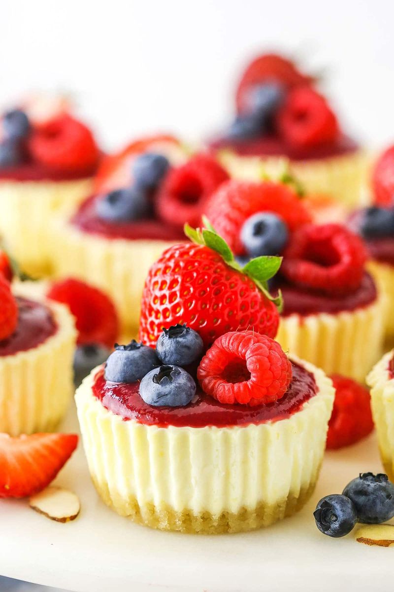 Mini Cheesecakes with Fruit Topping