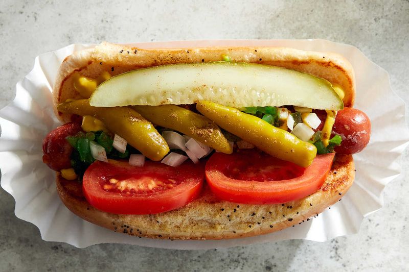 Chicago-Style Hot Dog (“Dragged Through the Garden”)