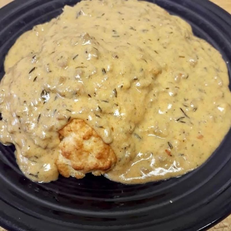 Sourdough Biscuits & Sausage Gravy