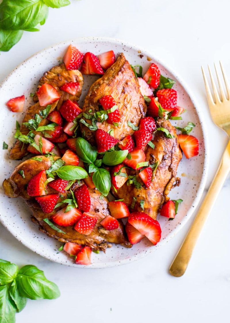 Balsamic Strawberry Roast Chicken