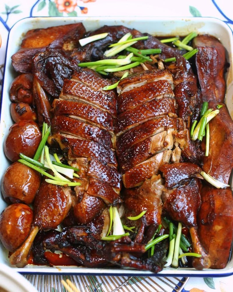 Whole braised duck
