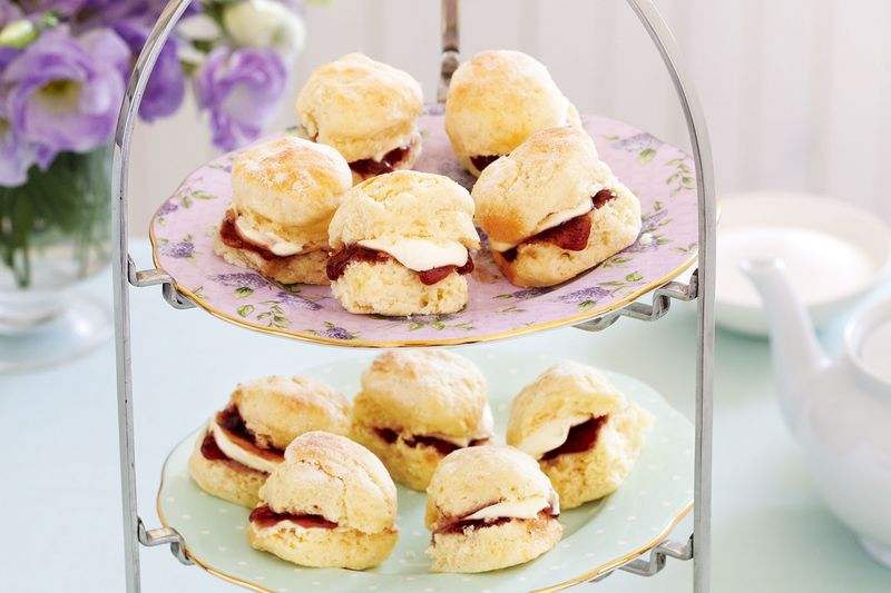 Mini Scones With Jam And Cream