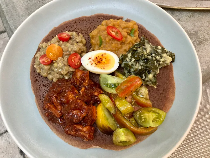Injera with Toppings