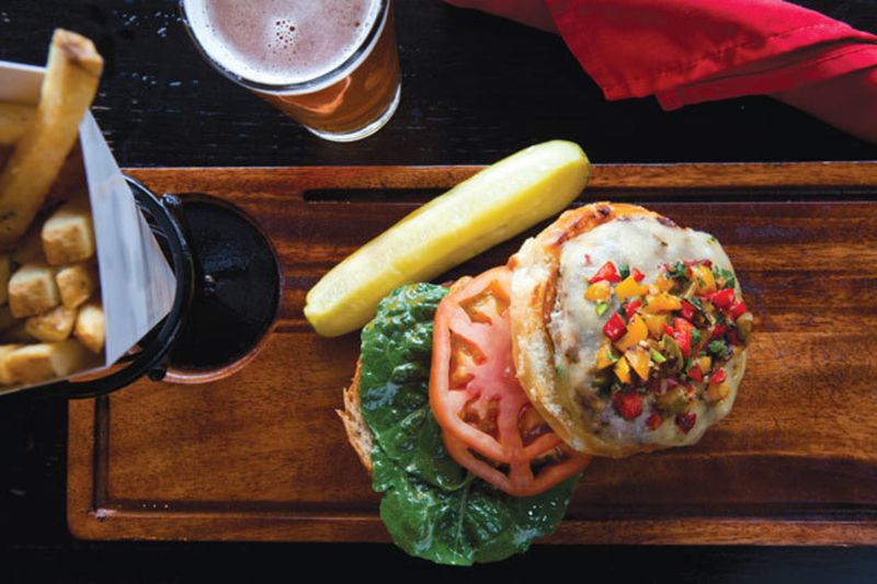 Herb Goat Cheese Turkey Burger at Garden Gate