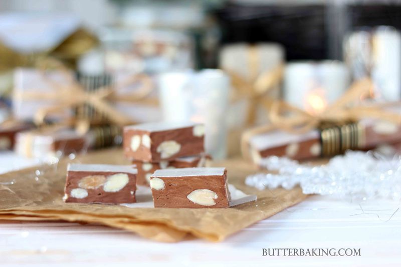 Almond Nougat Chocolate Bars
