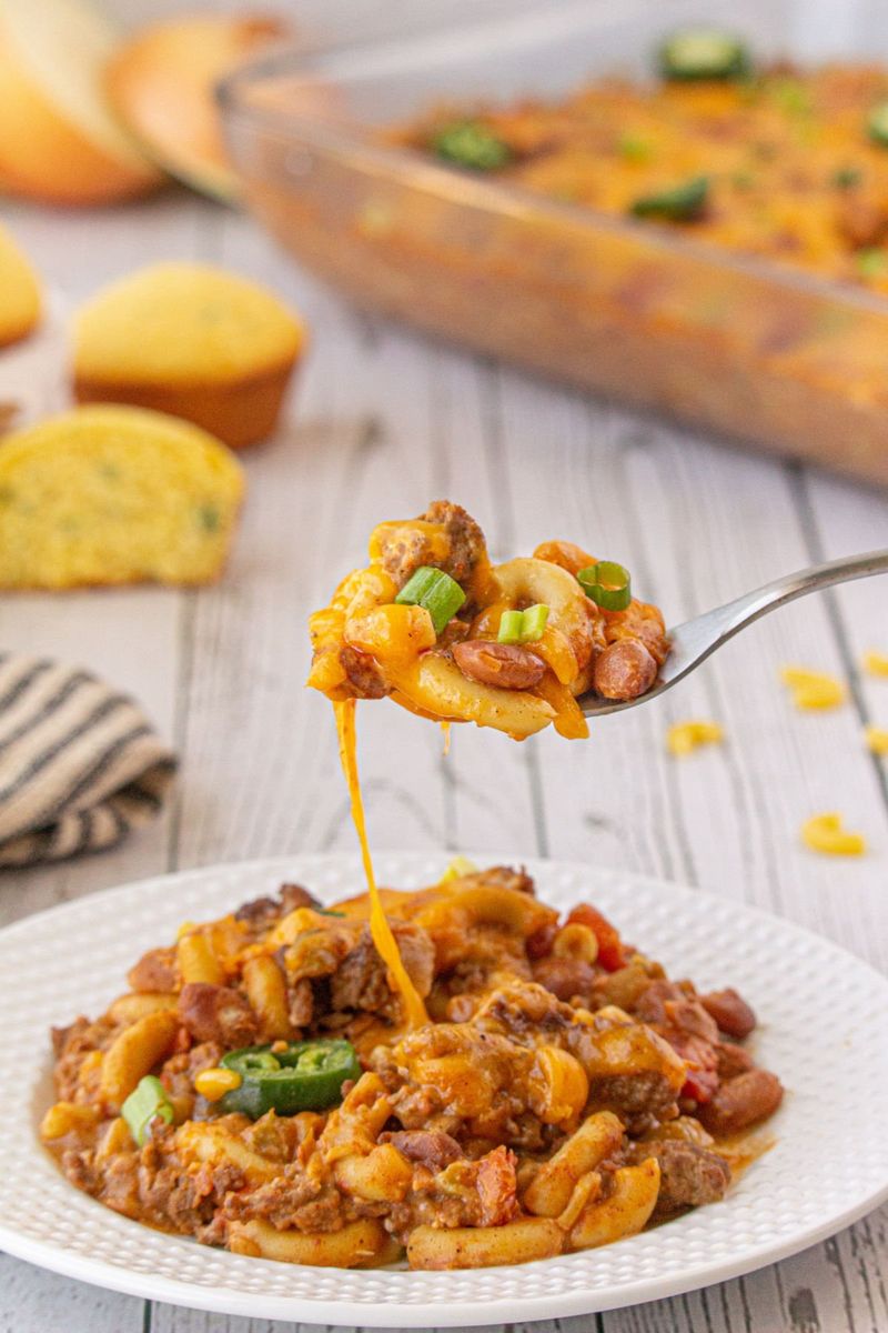 Cheesy Chili Mac Casserole
