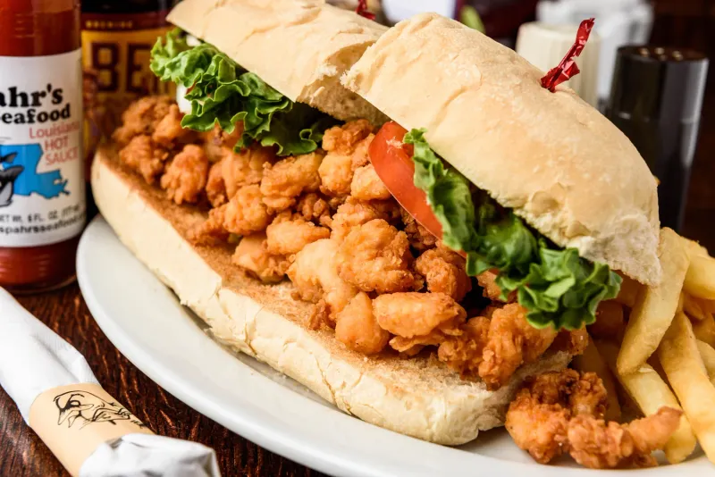 Classic Catfish Po’boy — Spahr’s Seafood, Des Allemands, LA