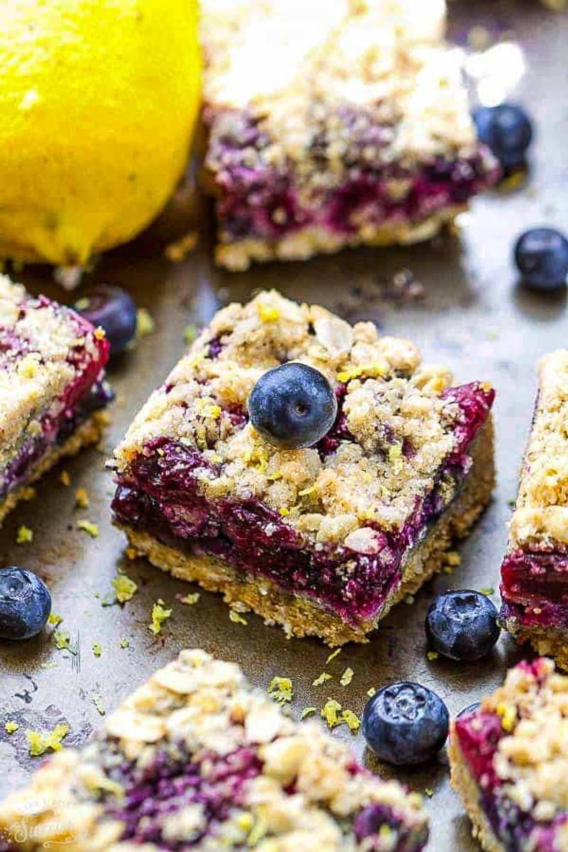 Lemon Blueberry Crumble Bars