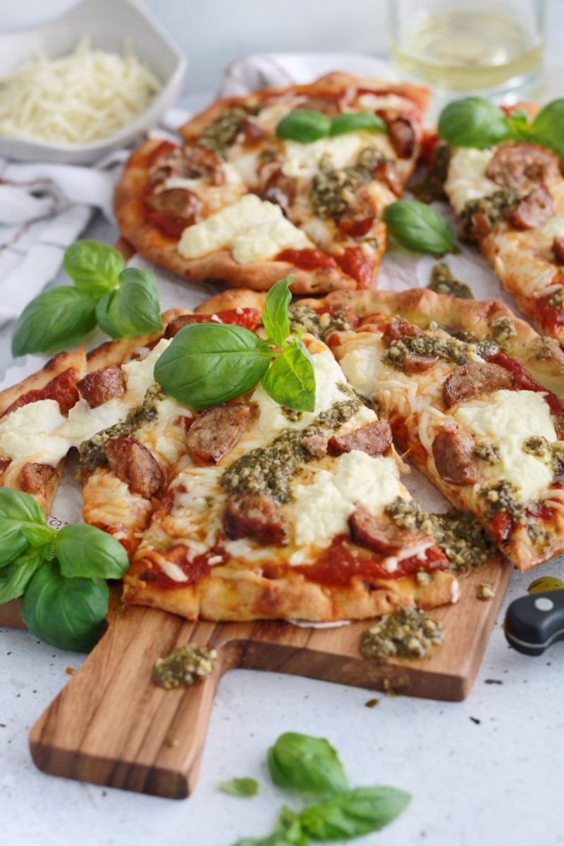 Turkey Sausage Pizza Flatbreads