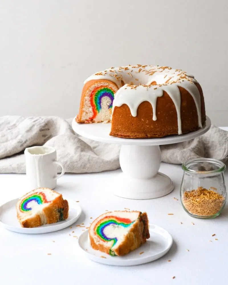 Tie-Dye Bundt Cake