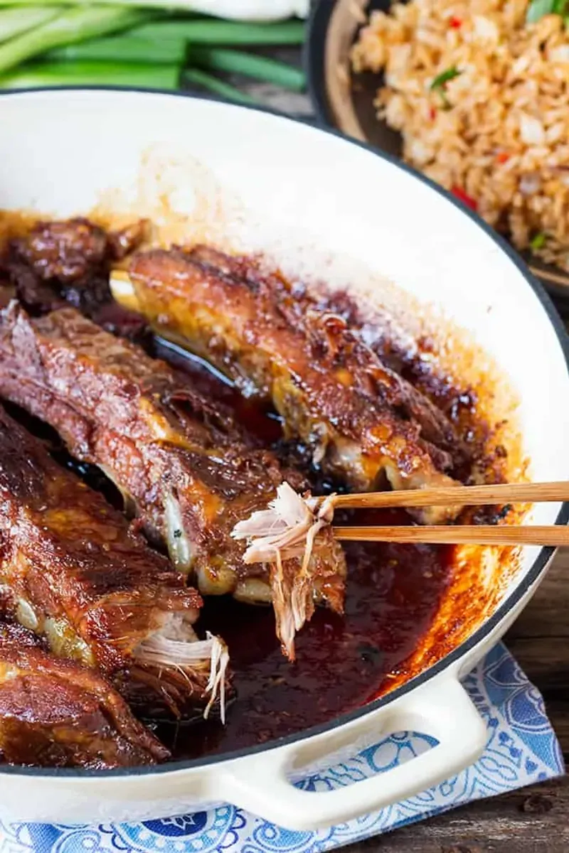 Dry Rub Pork Ribs With Sticky Glaze Finish
