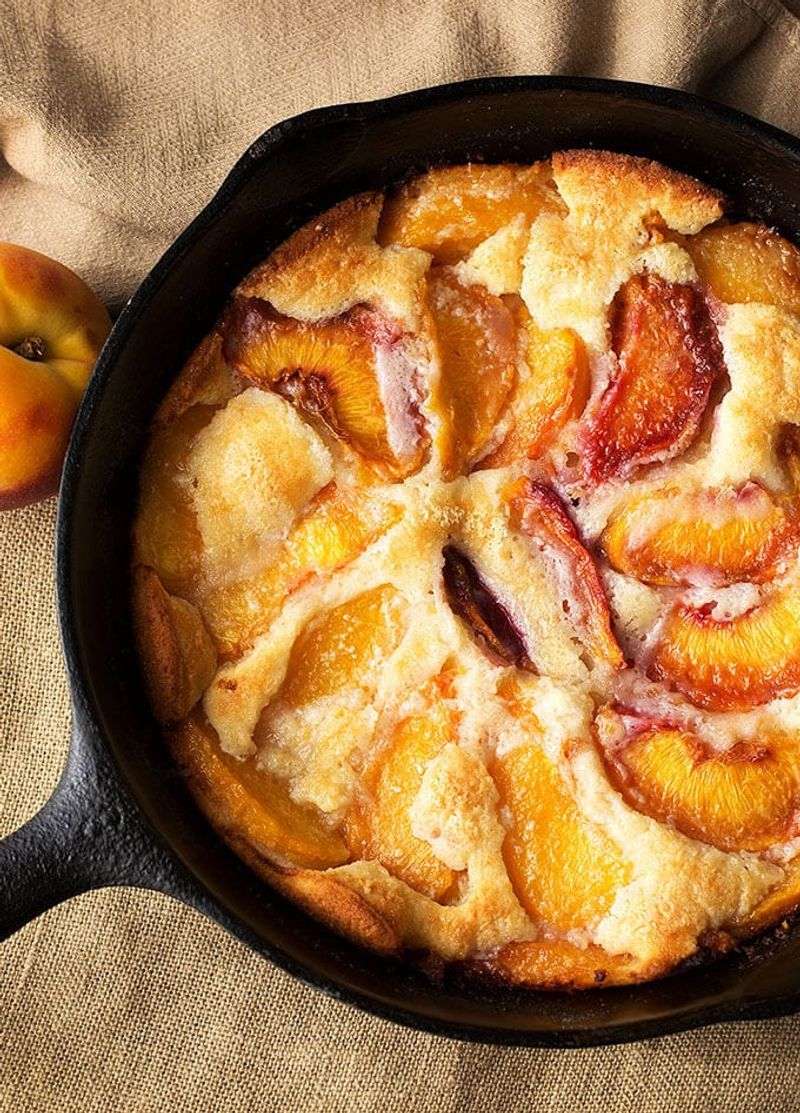 Fresh Peach Skillet Cobbler