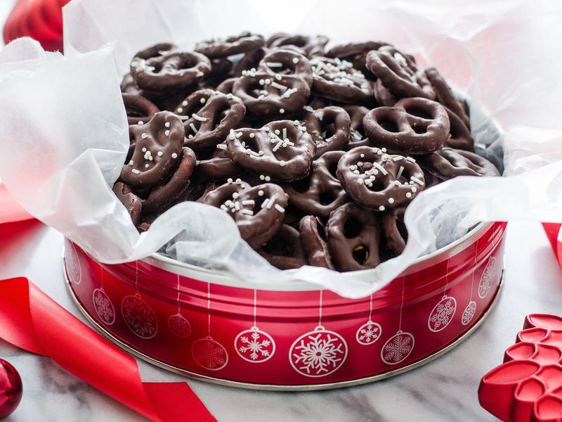 Dark Chocolate Dipped Pretzels