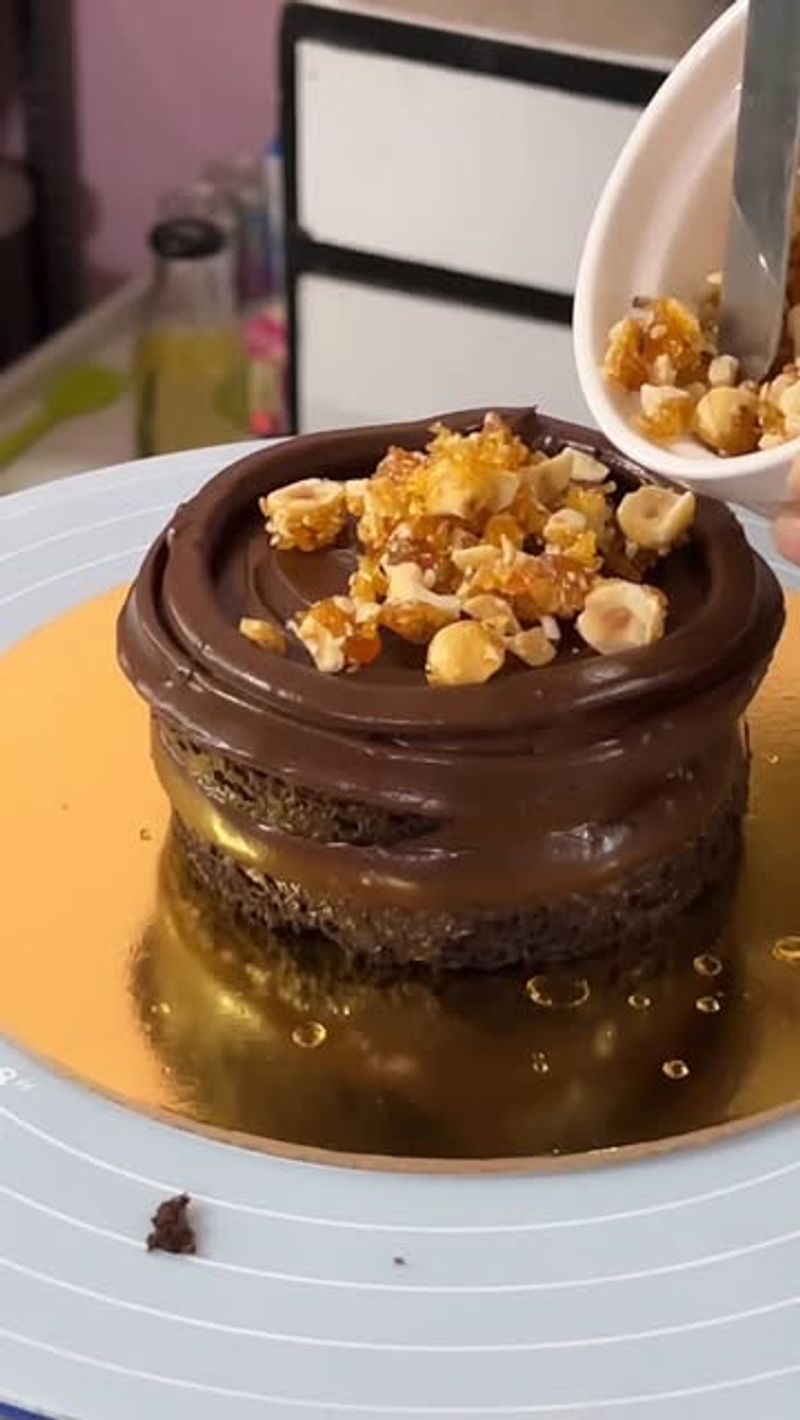 Hazelnut Praline Mini Mousse Cakes