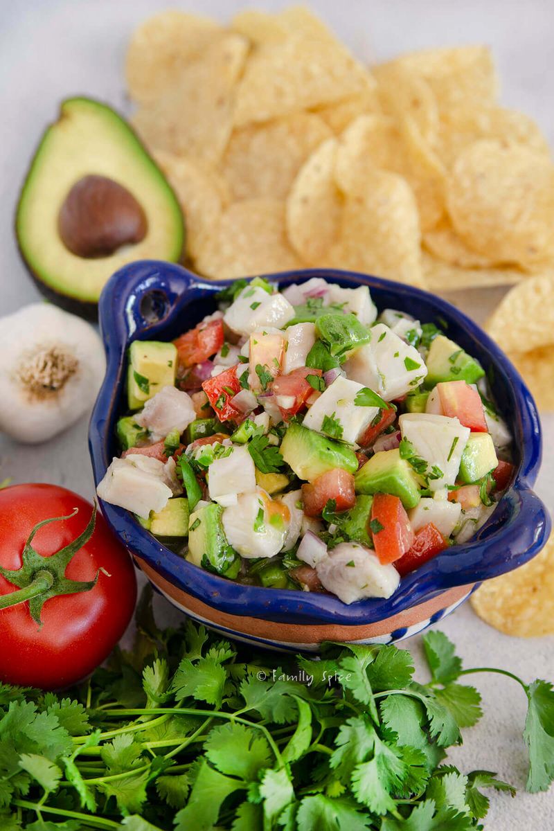 Ceviche chilled and bright