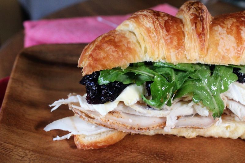 Turkey, brie, and apple slices