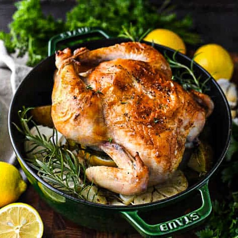 Roast Chicken With Crispy Skin