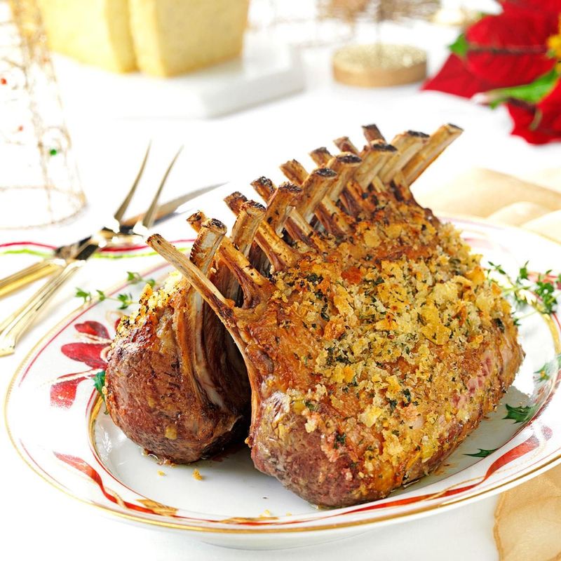 Herb-roasted rack of lamb