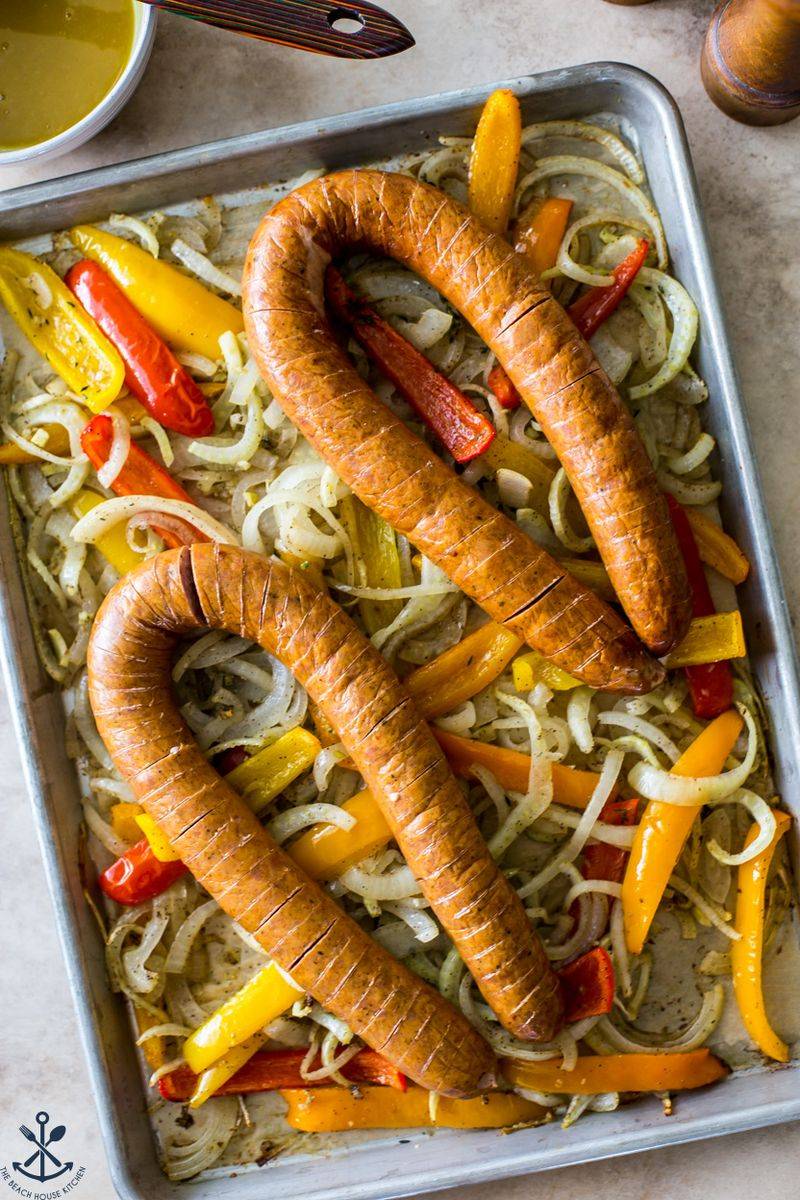 Sheet-Pan Kielbasa With Vegetables