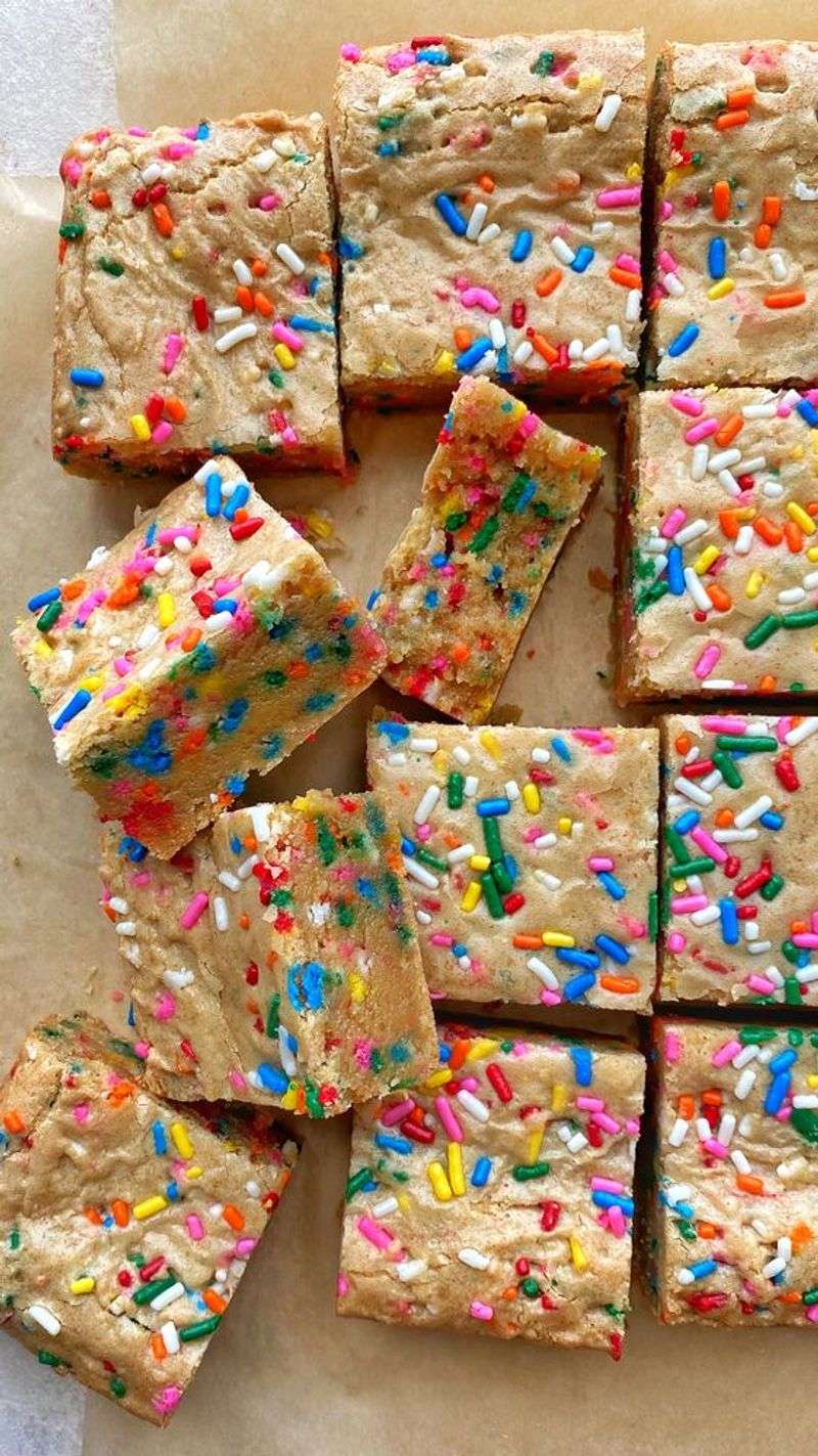 Rainbow Sprinkle Blondies
