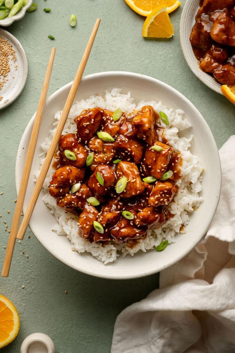 Panda Express Orange Chicken with Rice