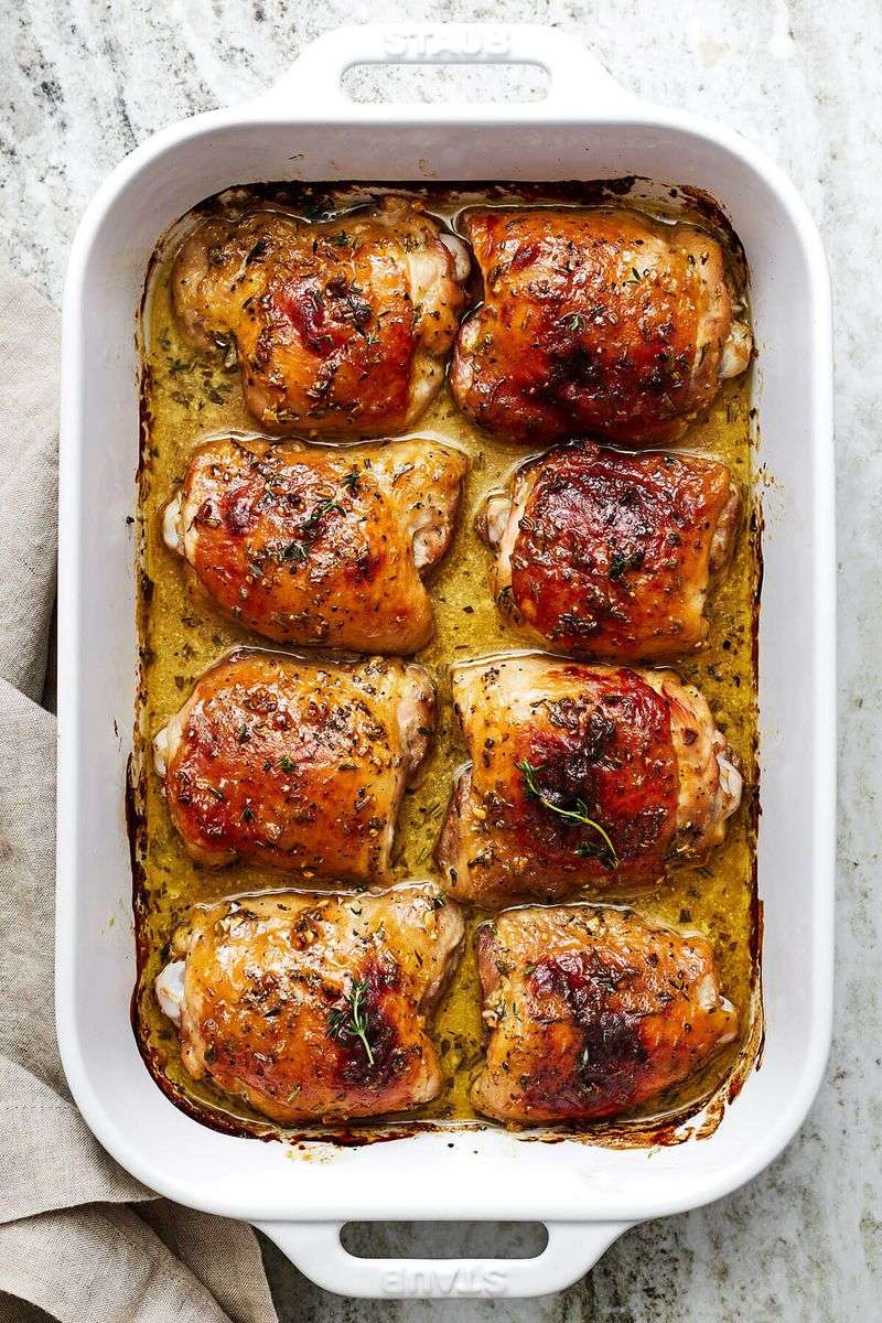 Honey Dijon chicken thighs
