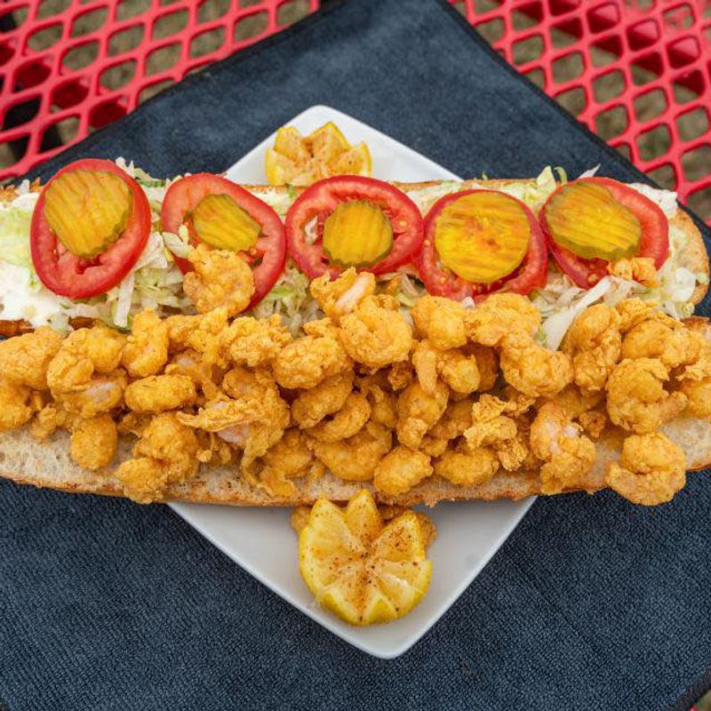 Shrimp Po Boy With Dressed Fixings